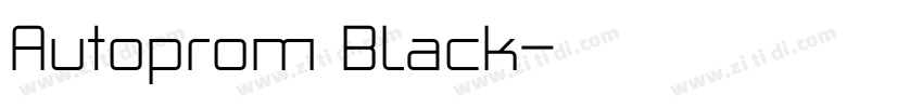 Autoprom Black字体转换 Autoprom Black字体转换